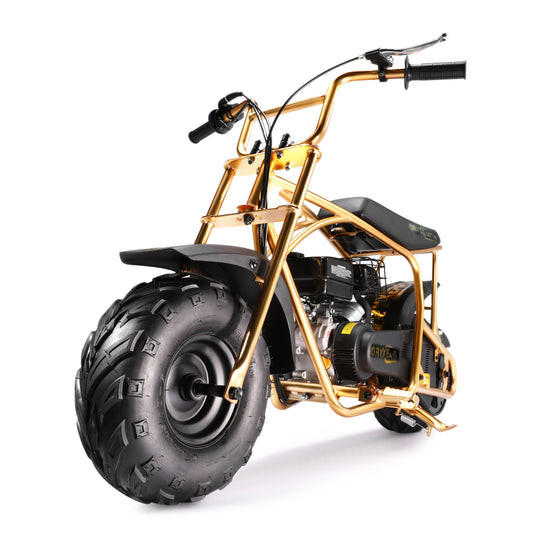 Oryxearth Golden Version 99CC 4-Stroke Kids Mini Bike Speed Up 24 Mph Weight Support UP to 185 LBS