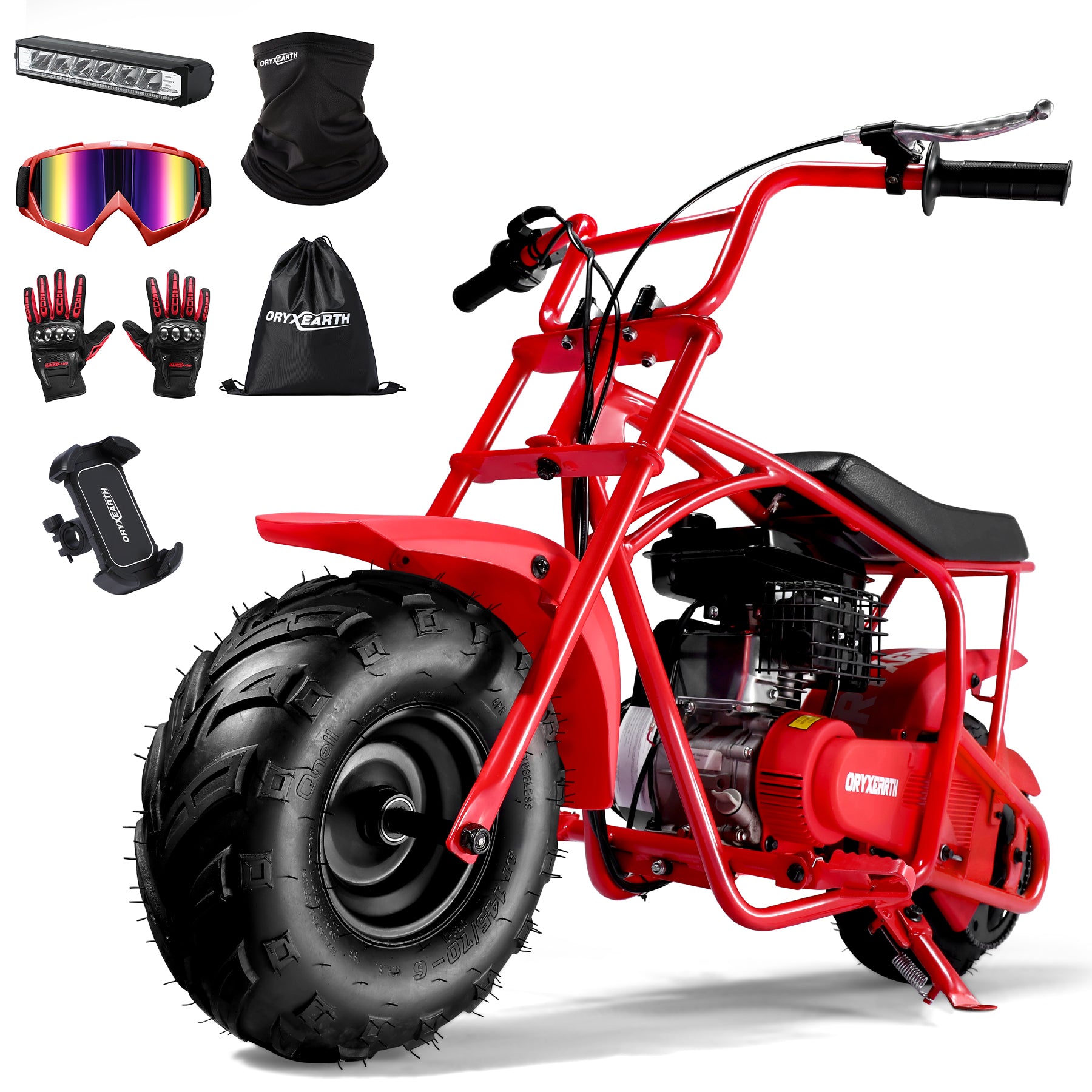 【WMT】OGM105 Plus 4-Stroke Mini Bike, 105CC Gas Powered Dirt Bike,Off-Road Trail for Adult, up to 28 Mph