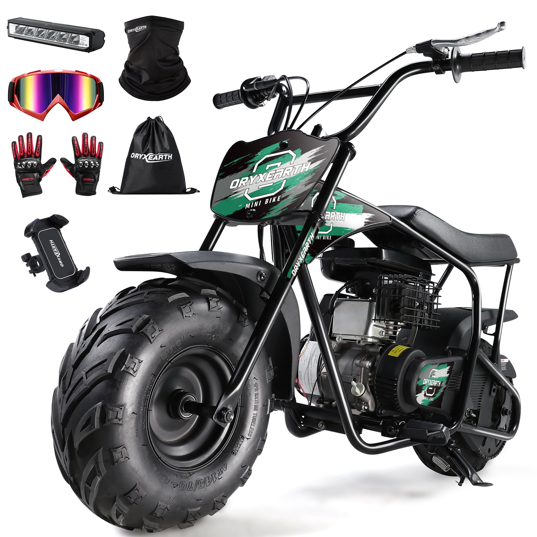 【WMT】OGM105 Plus 4-Stroke Mini Bike, 105CC Gas Powered Dirt Bike,Off-Road Trail for Adult, up to 28 Mph
