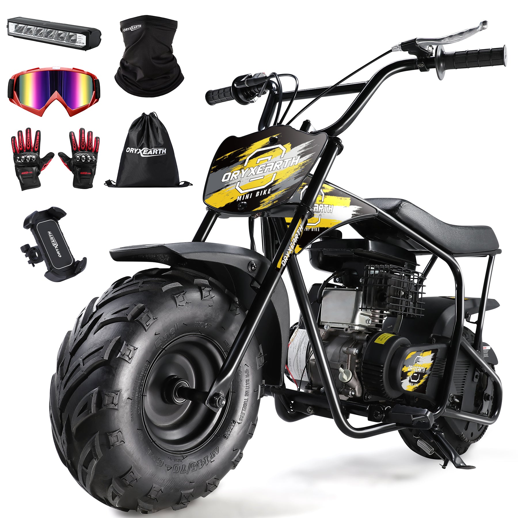 【WMT】OGM105 Plus 4-Stroke Mini Bike, 105CC Gas Powered Dirt Bike,Off-Road Trail for Adult, up to 28 Mph