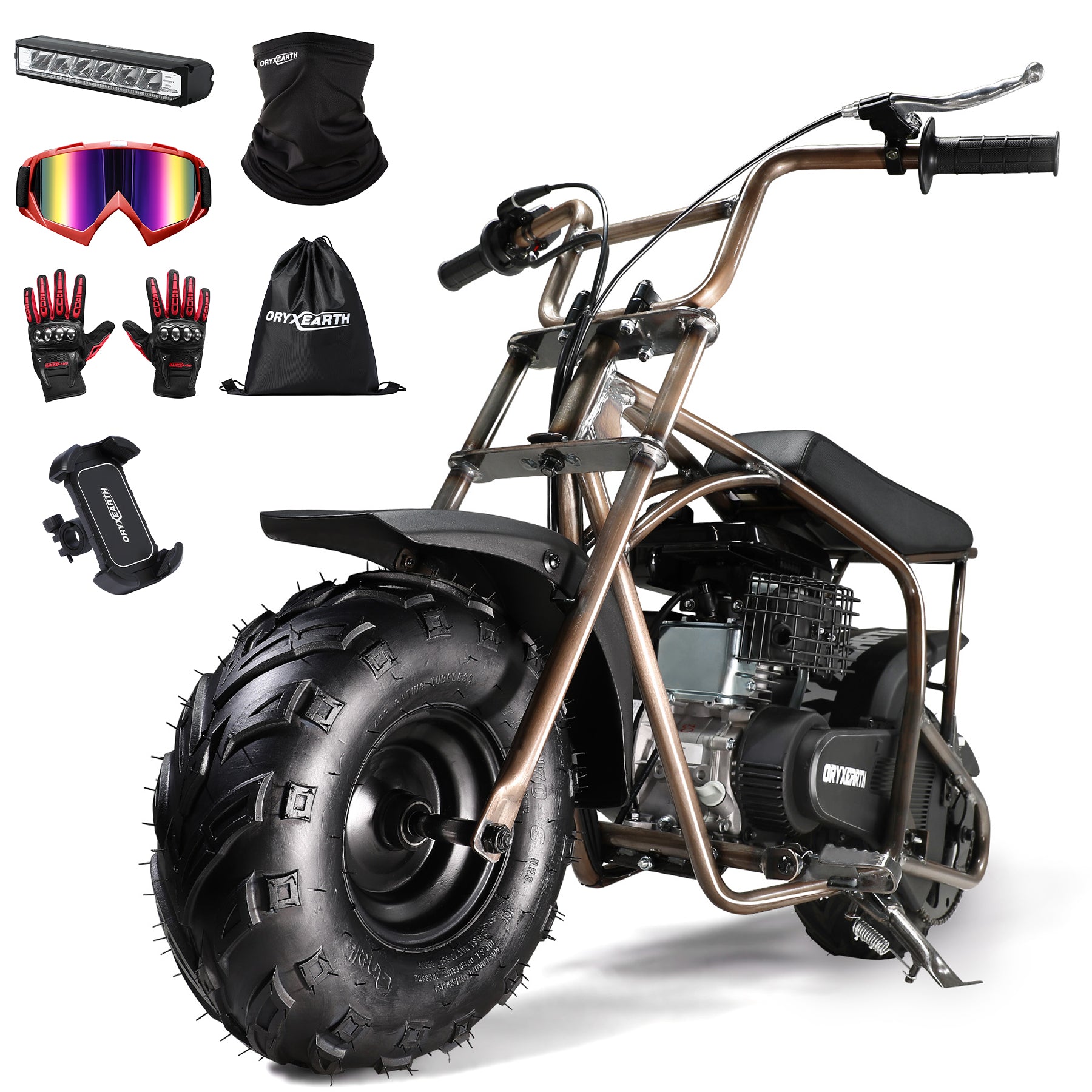 【WMT】OGM105 Plus 4-Stroke Mini Bike, 105CC Gas Powered Dirt Bike,Off-Road Trail for Adult, up to 28 Mph