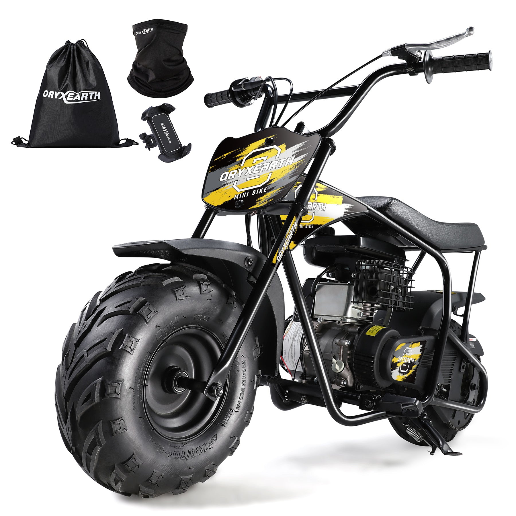 【WMT】OGM105 Plus 4-Stroke Mini Bike, 105CC Gas Powered Dirt Bike,Off-Road Trail for Adult, up to 28 Mph