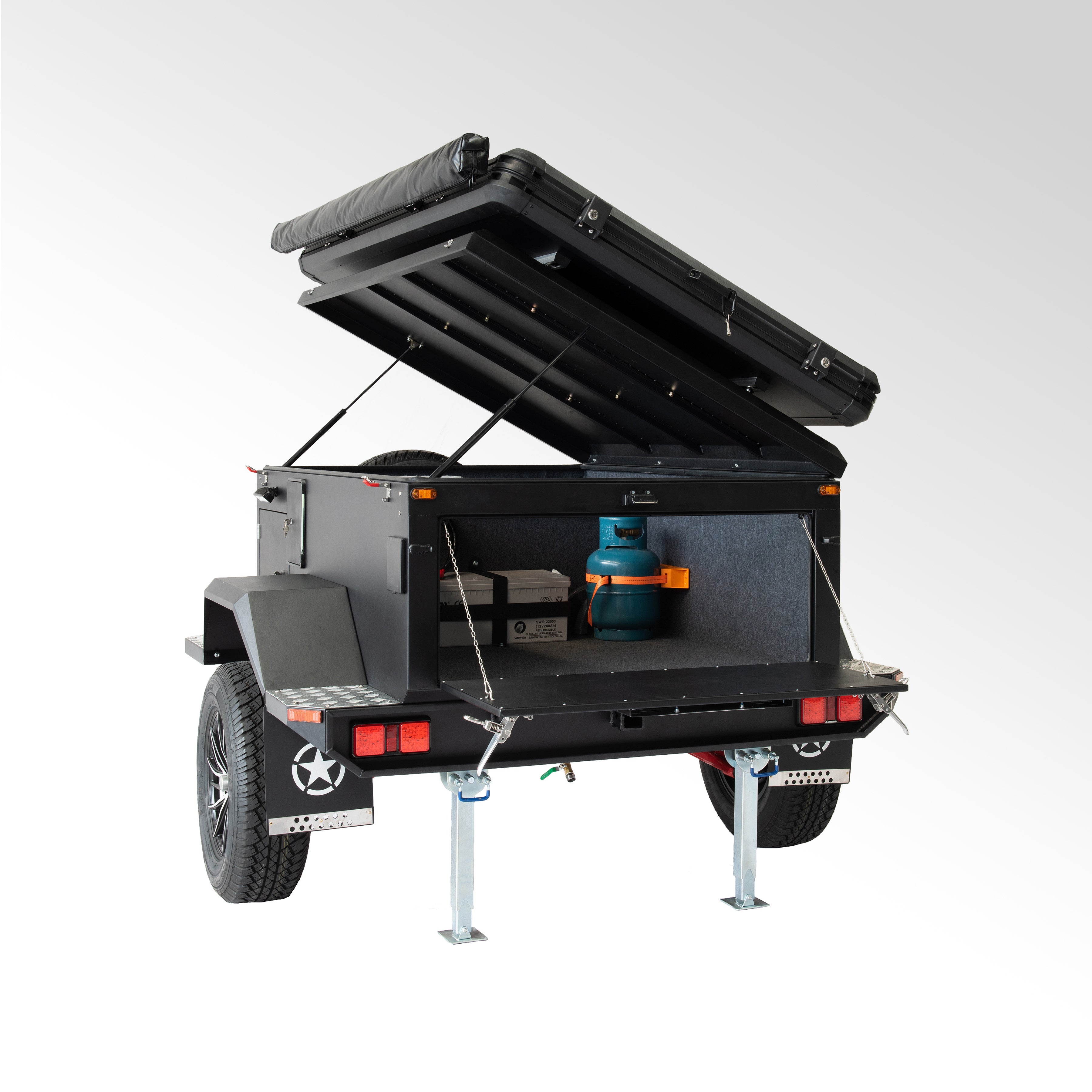 NEWEST Camping trailer 2026 with Strong chassic .Include kitchen systm ,water system,electric system and rooftop tent