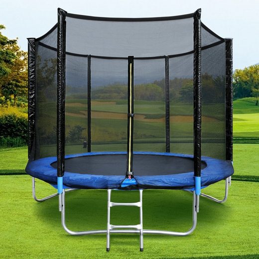 Gartentrampolin Trampolin Outdoor Ø183/244/305/366cm Sicherheitsnetz Kinder trampolin, Schutzrand schwarz,mit sicherheisnetz
