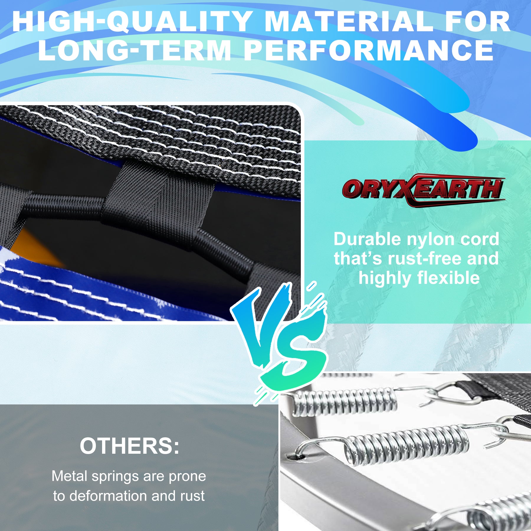 Oryxearth 10FT Inflatable Water Trampoline, Portable Bounce Swim Platform with Electric Air Pump & 4-Step Ladder, with ASTM F381-16 Certified for Pool, Lake and Water Sports, Yellow & Blue