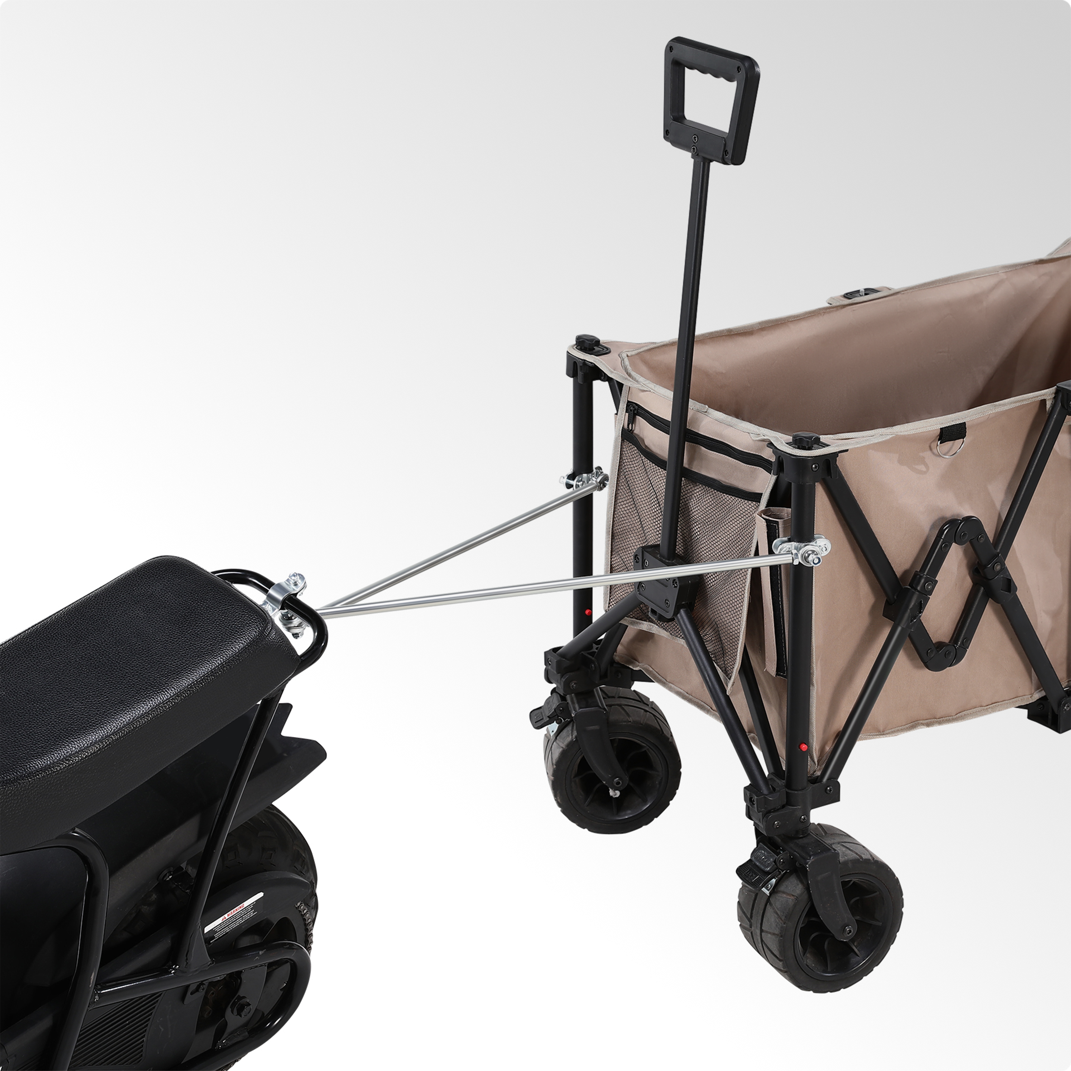 Oryxearth Mini Adjustable Tow Bar, Small Bucket Cart Pull Rod, Wagon Pull Rod for Camping Garden Cleanup