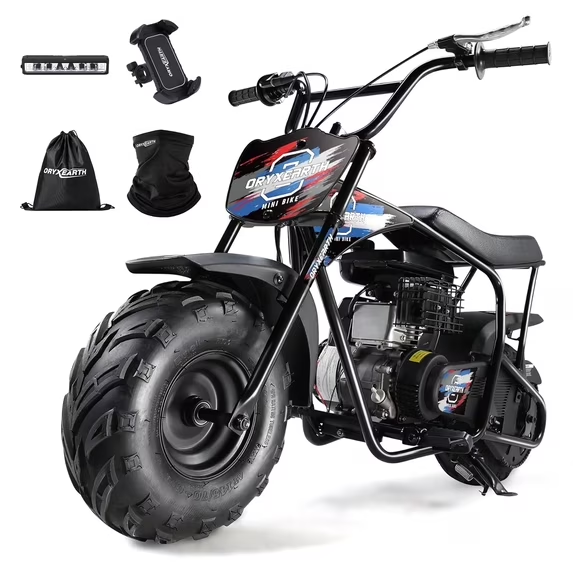 【WMT】OGM105 Plus 4-Stroke Mini Bike, 105CC Gas Powered Dirt Bike,Off-Road Trail for Adult, up to 28 Mph