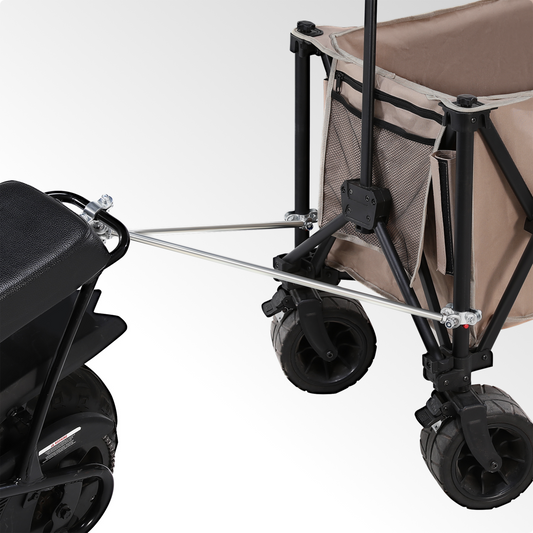 Oryxearth Mini Adjustable Tow Bar, Small Bucket Cart Pull Rod, Wagon Pull Rod for Camping Garden Cleanup