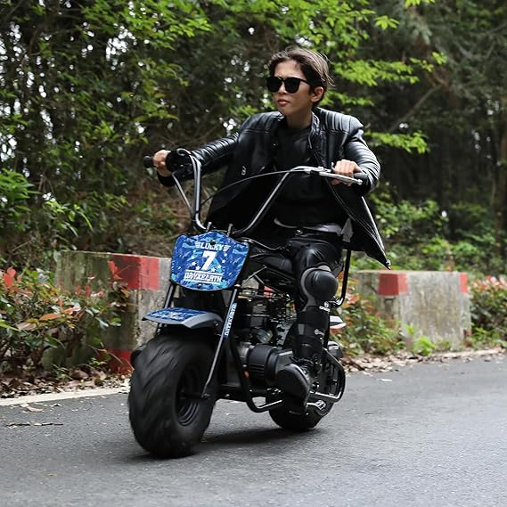 Oryxearth 99CC Gas Powered Mini Dirt Bike - Up to 24 MPH, 185 LBS Capacity