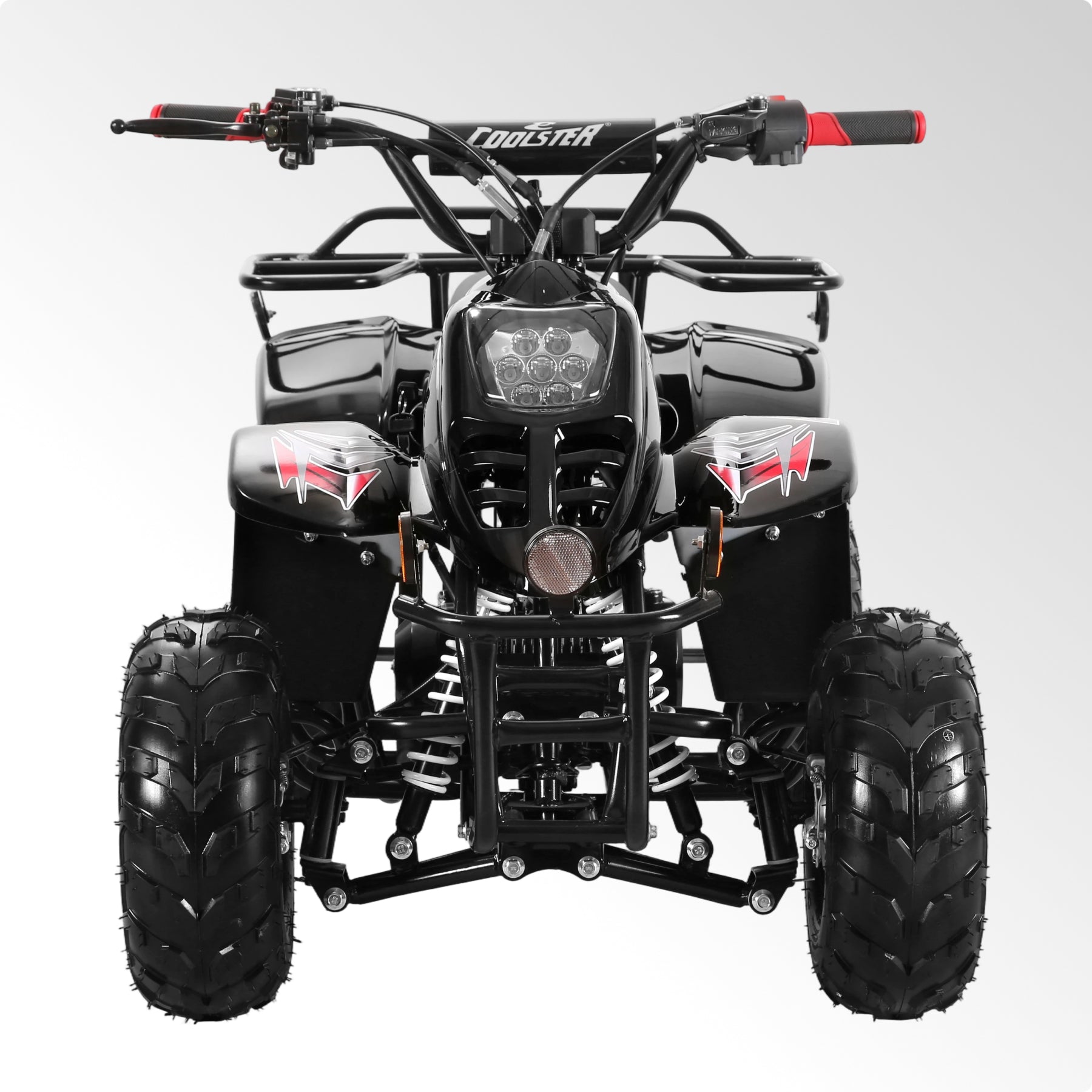 Coolster 110CC 4-Stroke Kids ATV, 10mph Max Speed, Front & Rear Disc Brakes, All-Terrain 4-Wheeler with LED Lights, Supports Up to 143 LBS