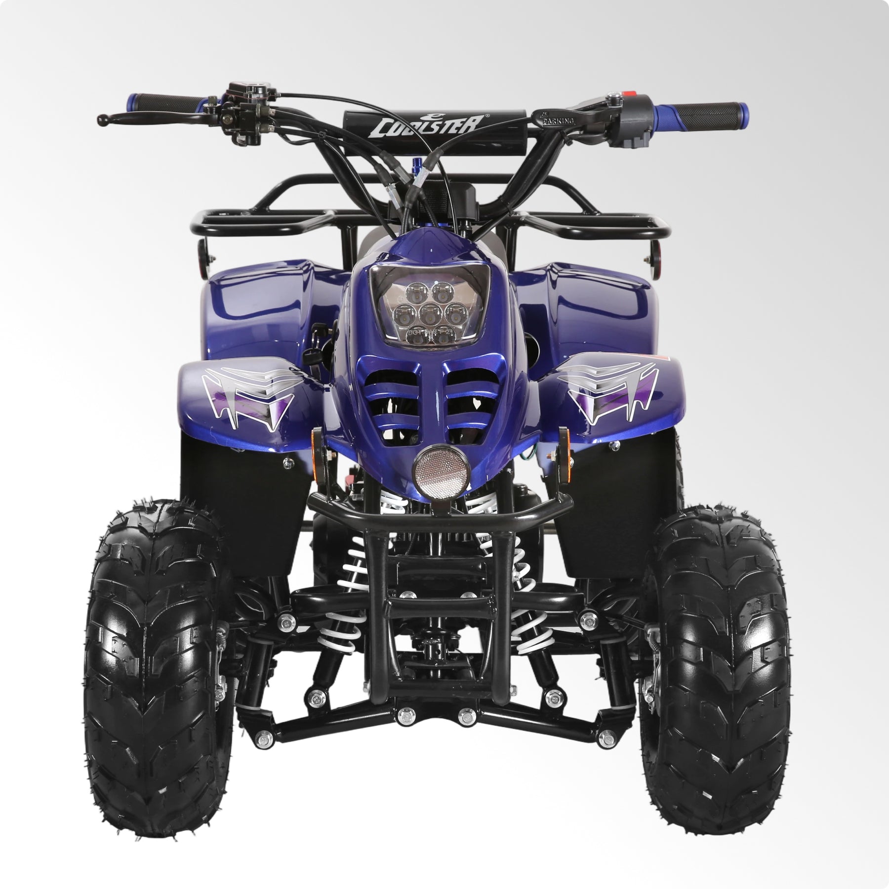 Coolster 110CC 4-Stroke Kids ATV, 10mph Max Speed, Front & Rear Disc Brakes, All-Terrain 4-Wheeler with LED Lights, Supports Up to 143 LBS