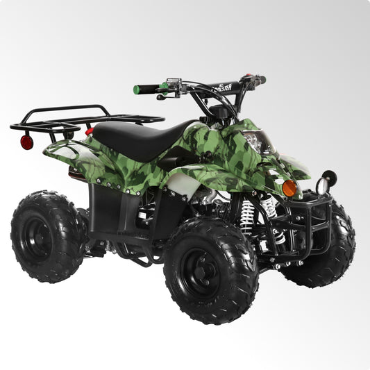 Coolster 110CC 4-Stroke Kids ATV, 10mph Max Speed, Front & Rear Disc Brakes, All-Terrain 4-Wheeler with LED Lights, Supports Up to 143 LBS