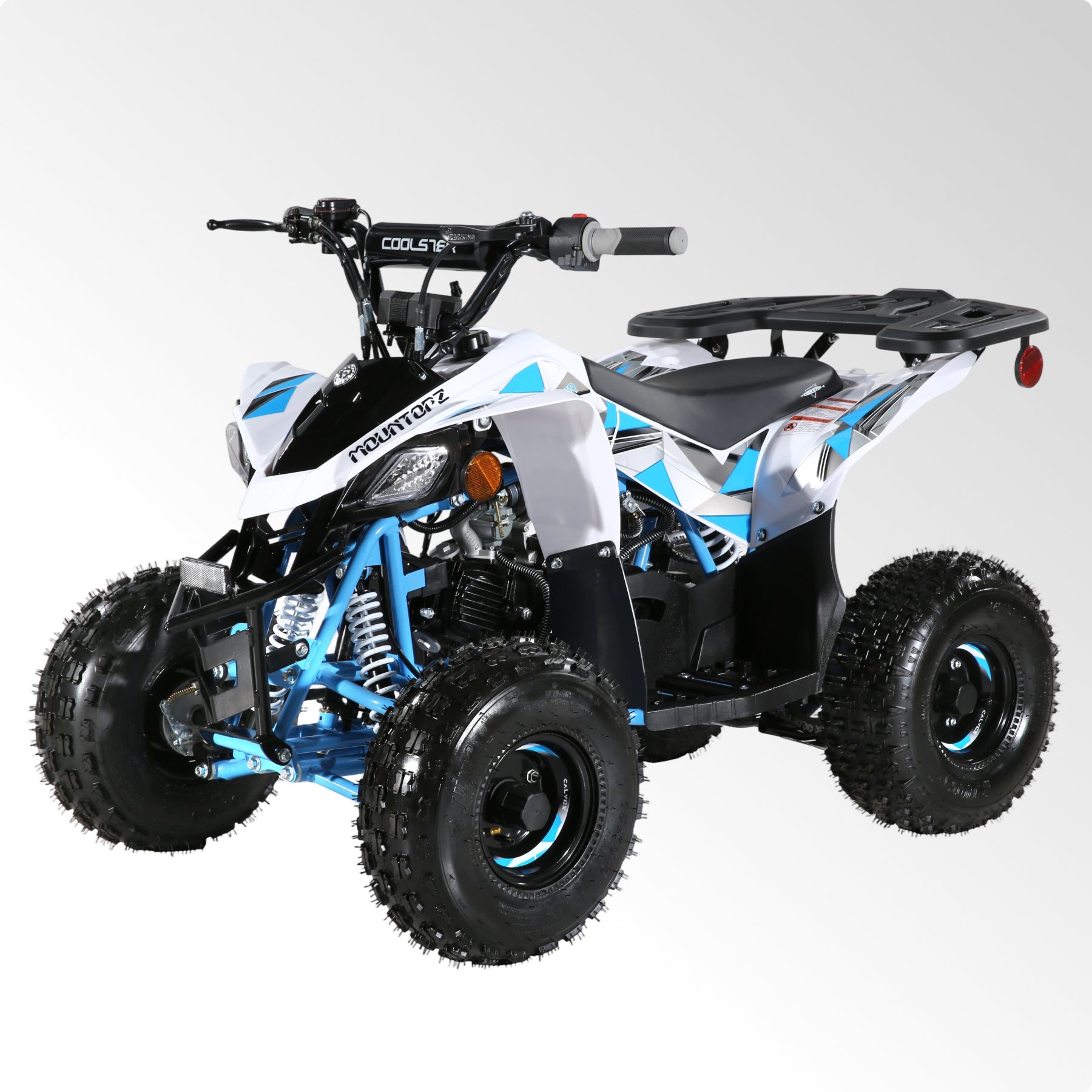 Coolster Gas Powered ATV with LED Lights, 110CC 4-Stroke Mini Gas 4 Wheeler with Front and Rear Disc Brake, with Speed Control Weight Support Up to 143 LBS, Max Speed 15mph