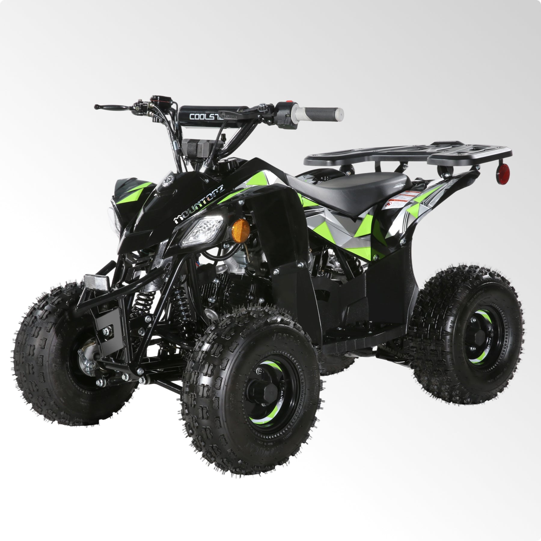 Coolster Gas Powered ATV with LED Lights, 110CC 4-Stroke Mini Gas 4 Wheeler with Front and Rear Disc Brake, with Speed Control Weight Support Up to 143 LBS, Max Speed 15mph