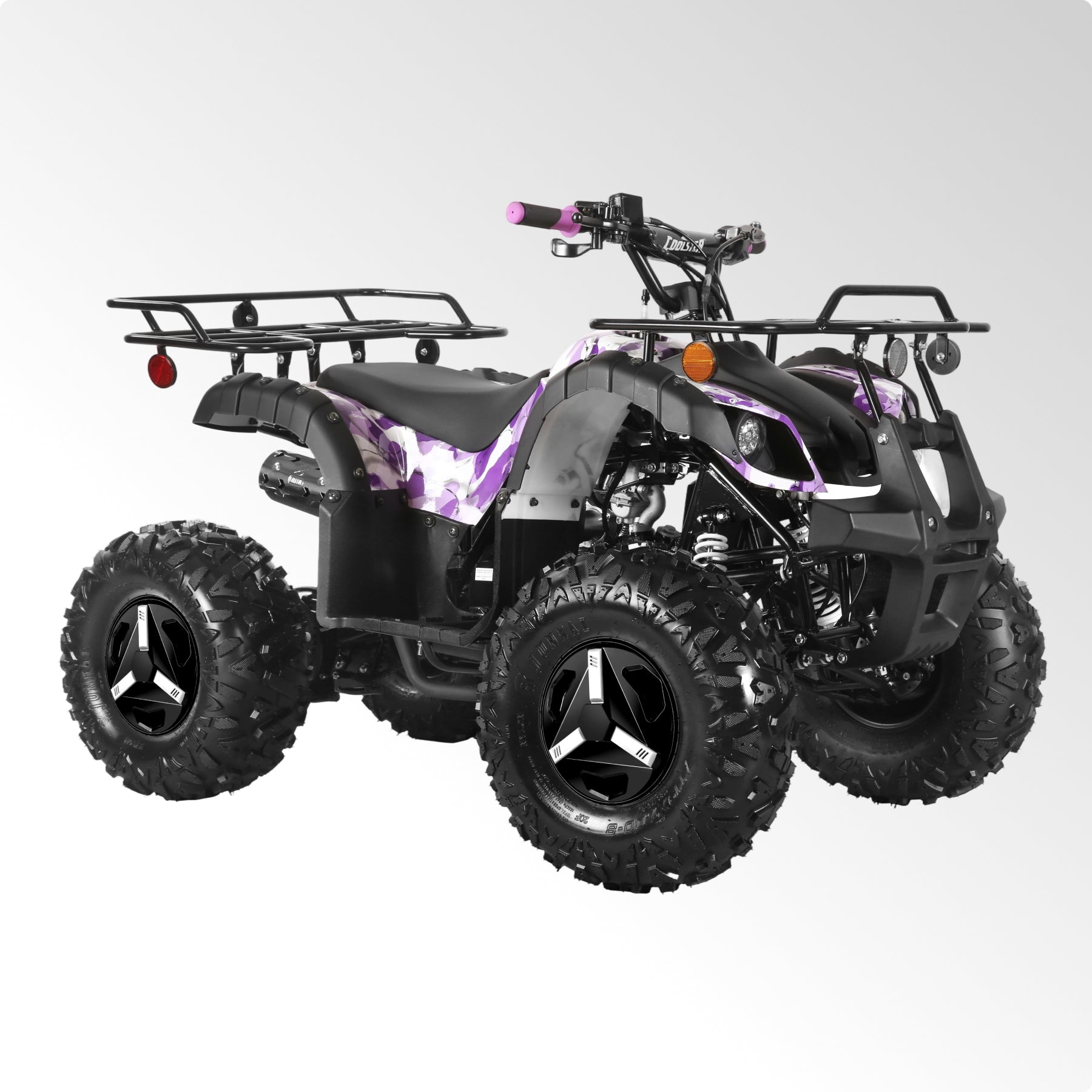Coolster Gas ATV, 125CC 4-Stroke Mini Gas 4 Wheeler with Front and Rear Disc Brake, with Speed Control and LED Lights, Weight Support Up to 165 LBS, Max Speed 15mp
