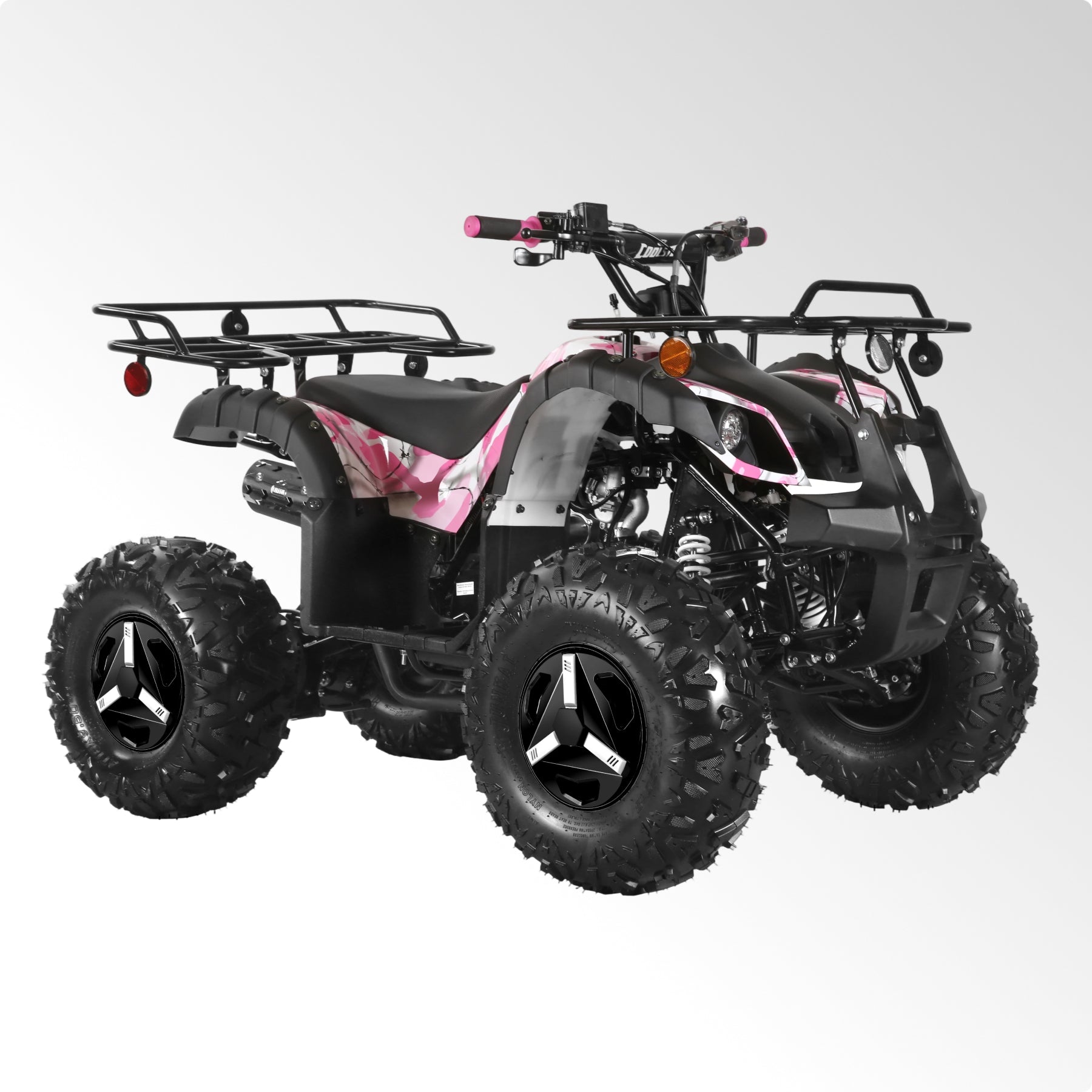 Coolster Gas ATV, 125CC 4-Stroke Mini Gas 4 Wheeler with Front and Rear Disc Brake, with Speed Control and LED Lights, Weight Support Up to 165 LBS, Max Speed 15mp