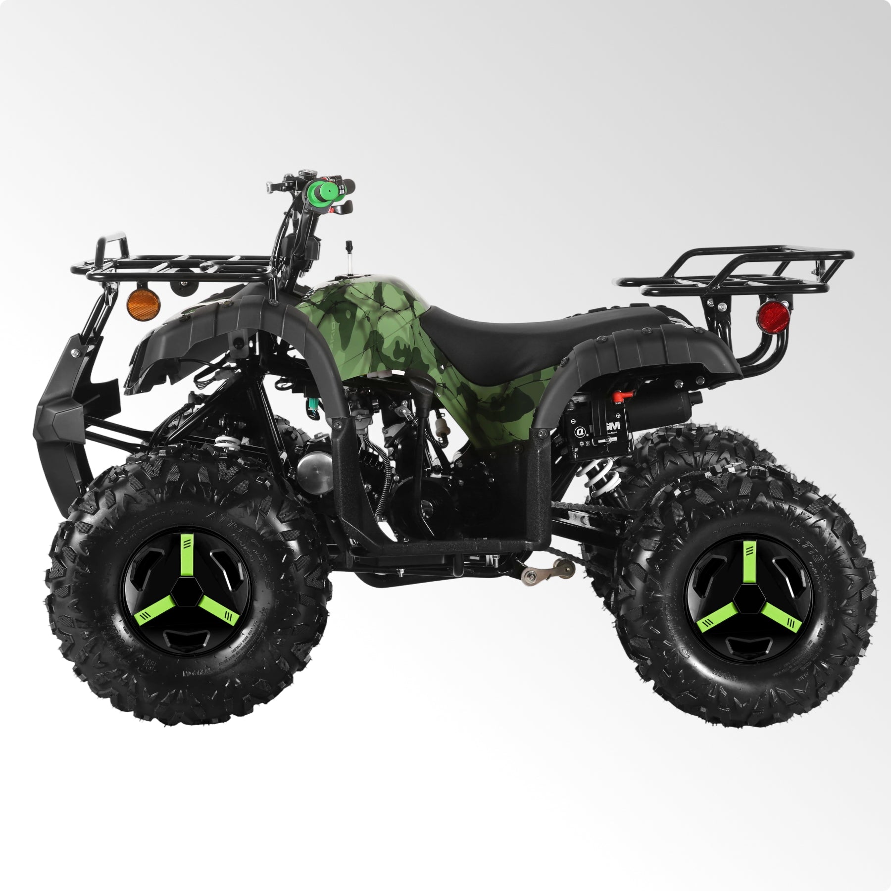 Coolster Gas ATV, 125CC 4-Stroke Mini Gas 4 Wheeler with Front and Rear Disc Brake, with Speed Control and LED Lights, Weight Support Up to 165 LBS, Max Speed 15mp