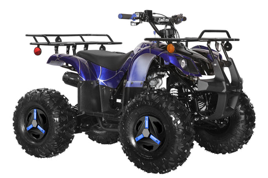 Coolster Gas ATV, 125CC 4-Stroke Mini Gas 4 Wheeler with Front and Rear Disc Brake, with Speed Control and LED Lights, Weight Support Up to 165 LBS, Max Speed 15mp