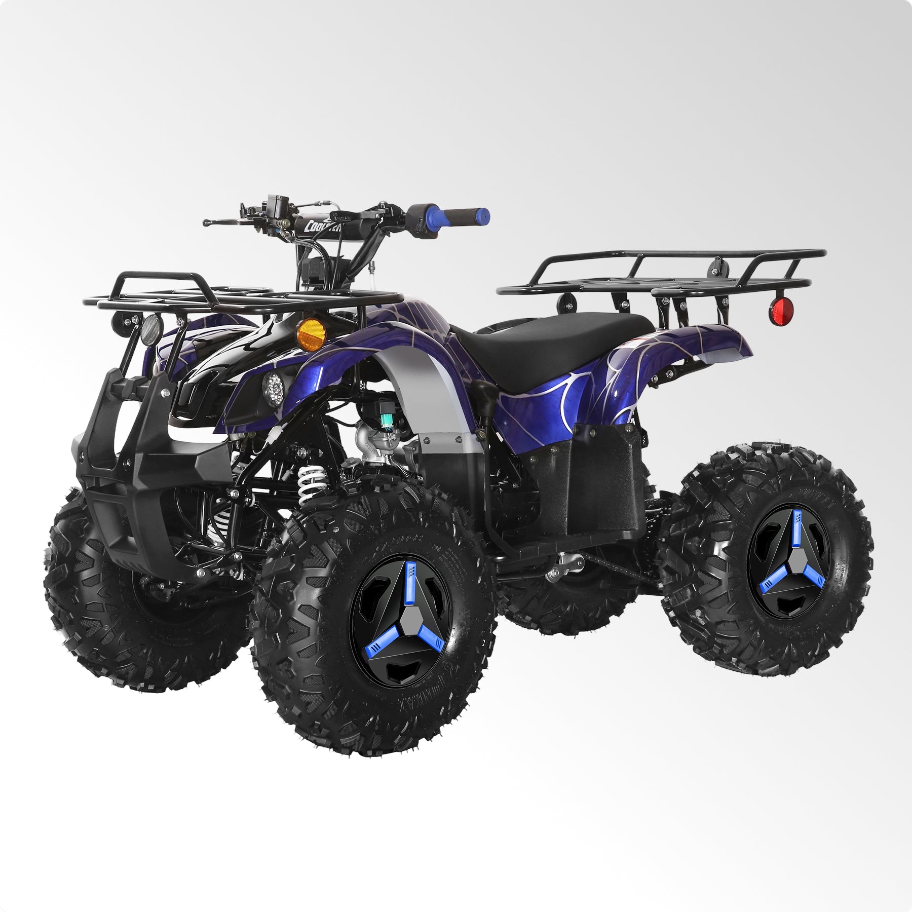 Coolster Gas ATV, 125CC 4-Stroke Mini Gas 4 Wheeler with Front and Rear Disc Brake, with Speed Control and LED Lights, Weight Support Up to 165 LBS, Max Speed 15mp