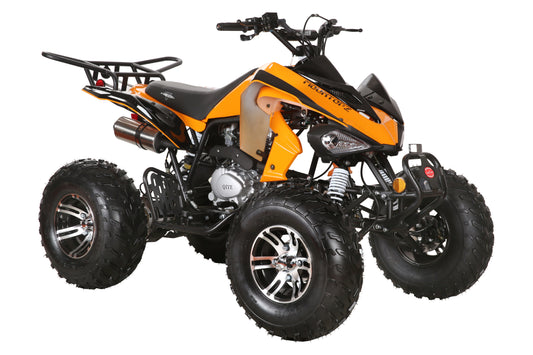 Coolster Gas ATV, 200CC 4-Stroke Mini Gas 4 Wheeler with Front and Rear Disc Brake, with Speed Control and LED Lights, Weight Support Up to 220 LBS, Max Speed 15mph