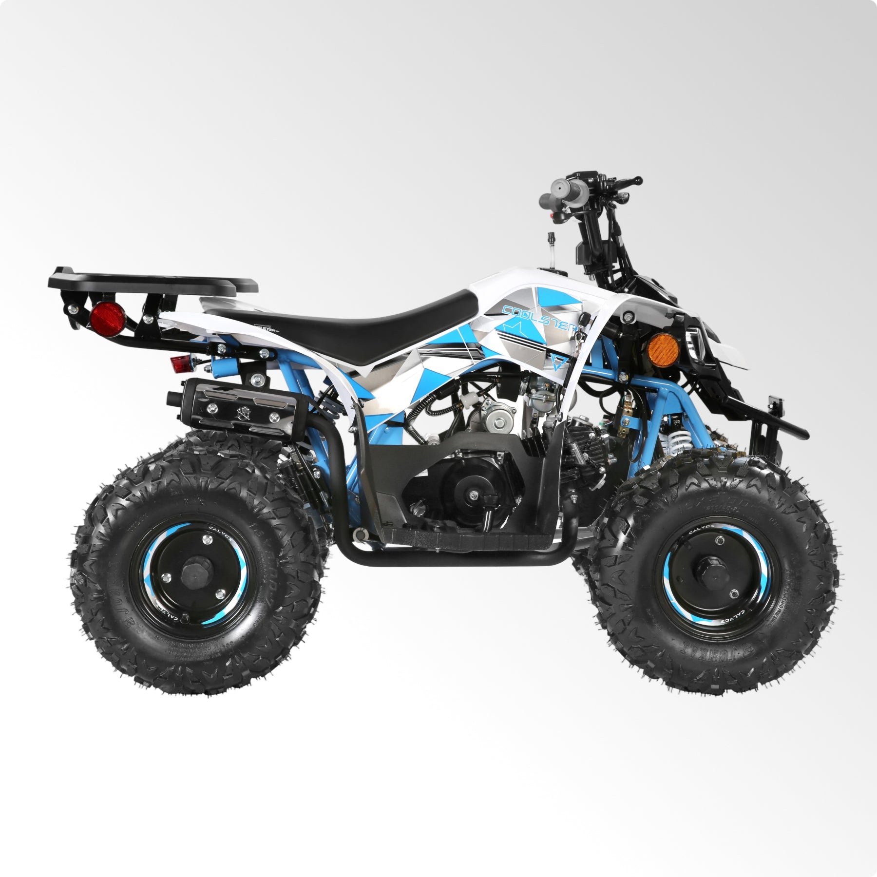 Coolster Gas ATV, 125CC 4-Stroke Mini Gas 4 Wheeler with Front and Rear Disc Brake, with Speed Control and LED Lights, Weight Support Up to 165 LBS, Max Speed 15mph