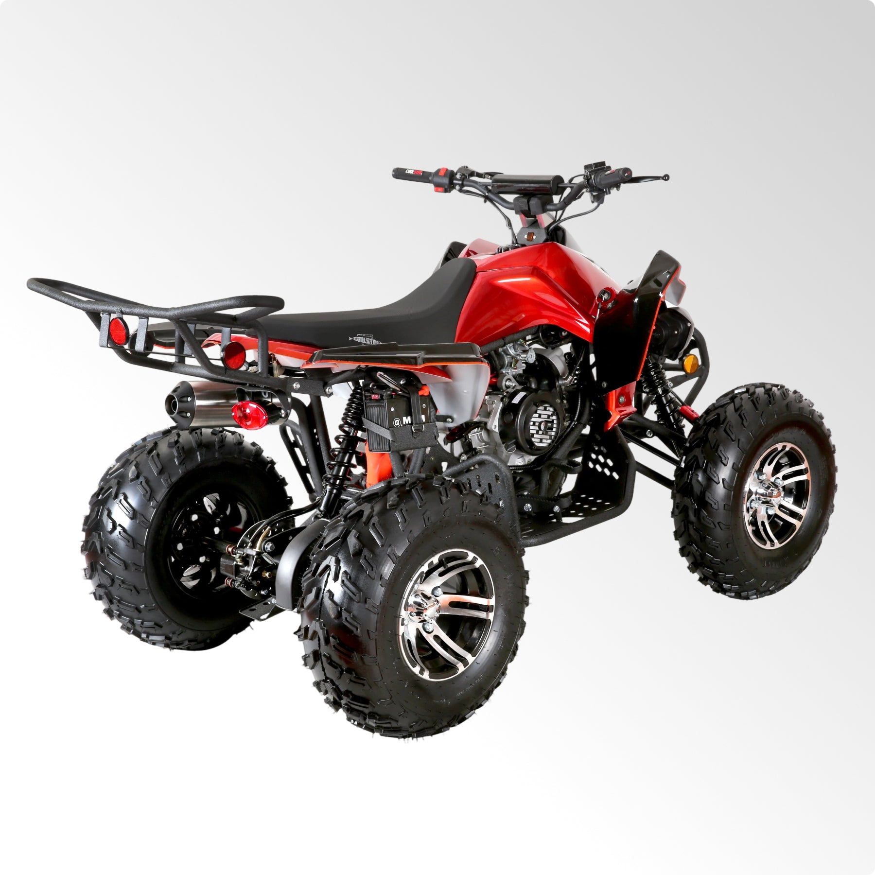 Coolster Gas ATV, 170CC 4-Stroke Mini Gas 4 Wheeler with Front and Rear Disc Brake, with Speed Control and LED Lights, Weight Support Up to 220 LBS, Max Speed 15mph