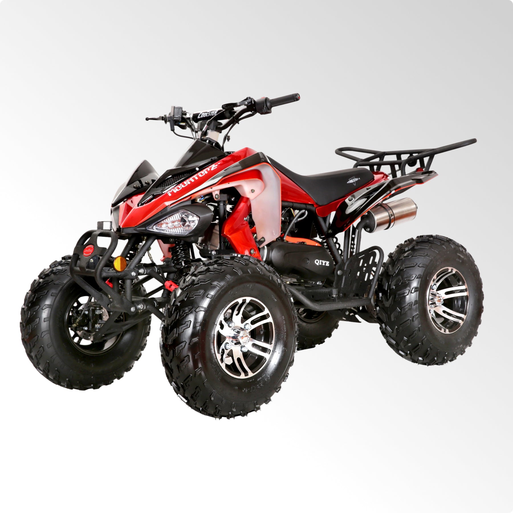 Coolster Gas ATV, 170CC 4-Stroke Mini Gas 4 Wheeler with Front and Rear Disc Brake, with Speed Control and LED Lights, Weight Support Up to 220 LBS, Max Speed 15mph