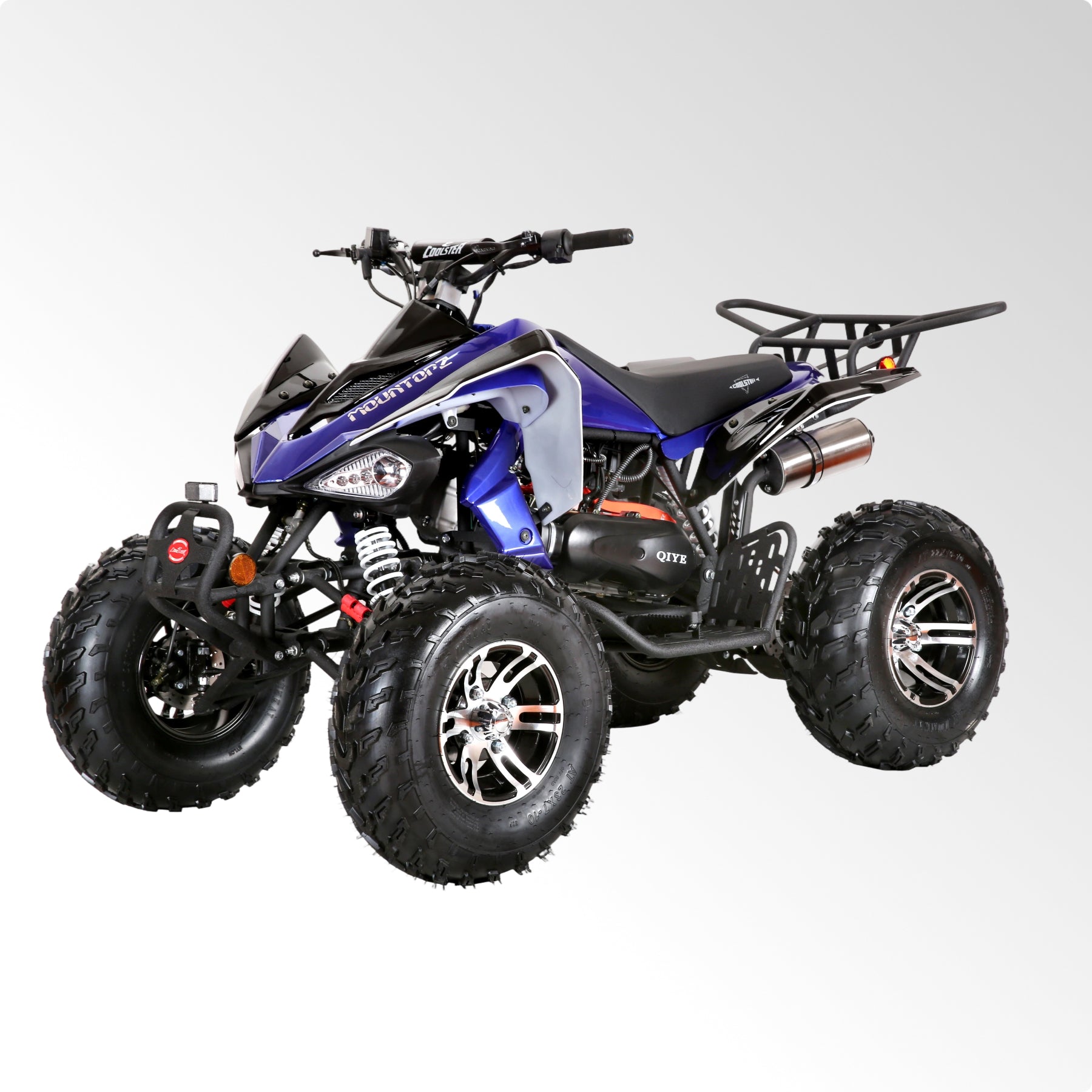 Coolster Gas ATV, 170CC 4-Stroke Mini Gas 4 Wheeler with Front and Rear Disc Brake, with Speed Control and LED Lights, Weight Support Up to 220 LBS, Max Speed 15mph