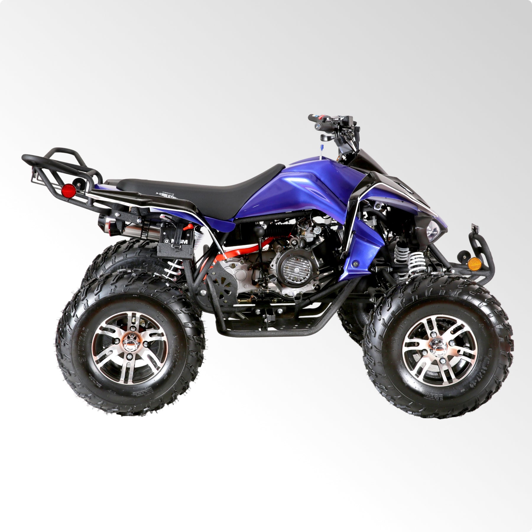 Coolster Gas ATV, 170CC 4-Stroke Mini Gas 4 Wheeler with Front and Rear Disc Brake, with Speed Control and LED Lights, Weight Support Up to 220 LBS, Max Speed 15mph