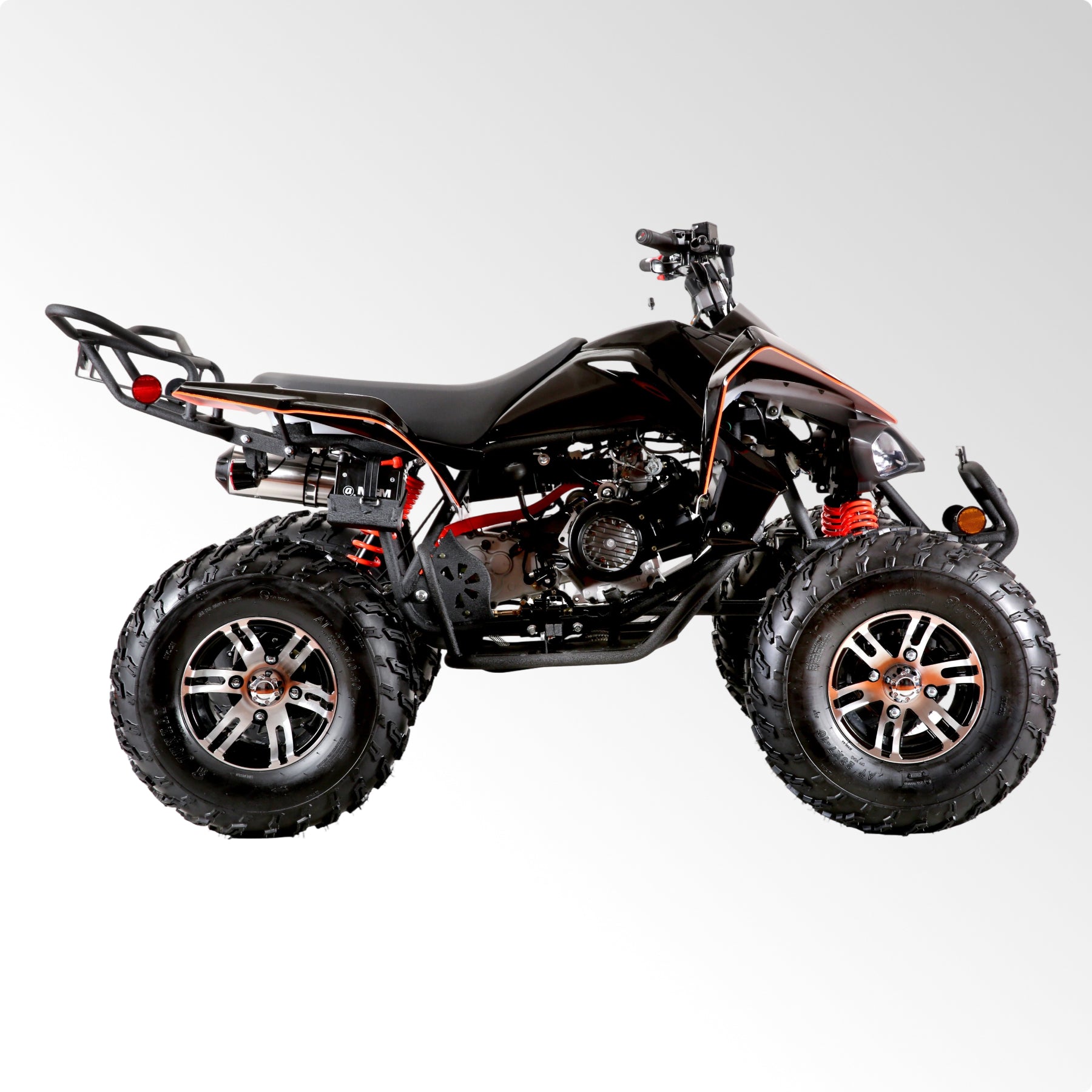 Coolster Gas ATV, 170CC 4-Stroke Mini Gas 4 Wheeler with Front and Rear Disc Brake, with Speed Control and LED Lights, Weight Support Up to 220 LBS, Max Speed 15mph