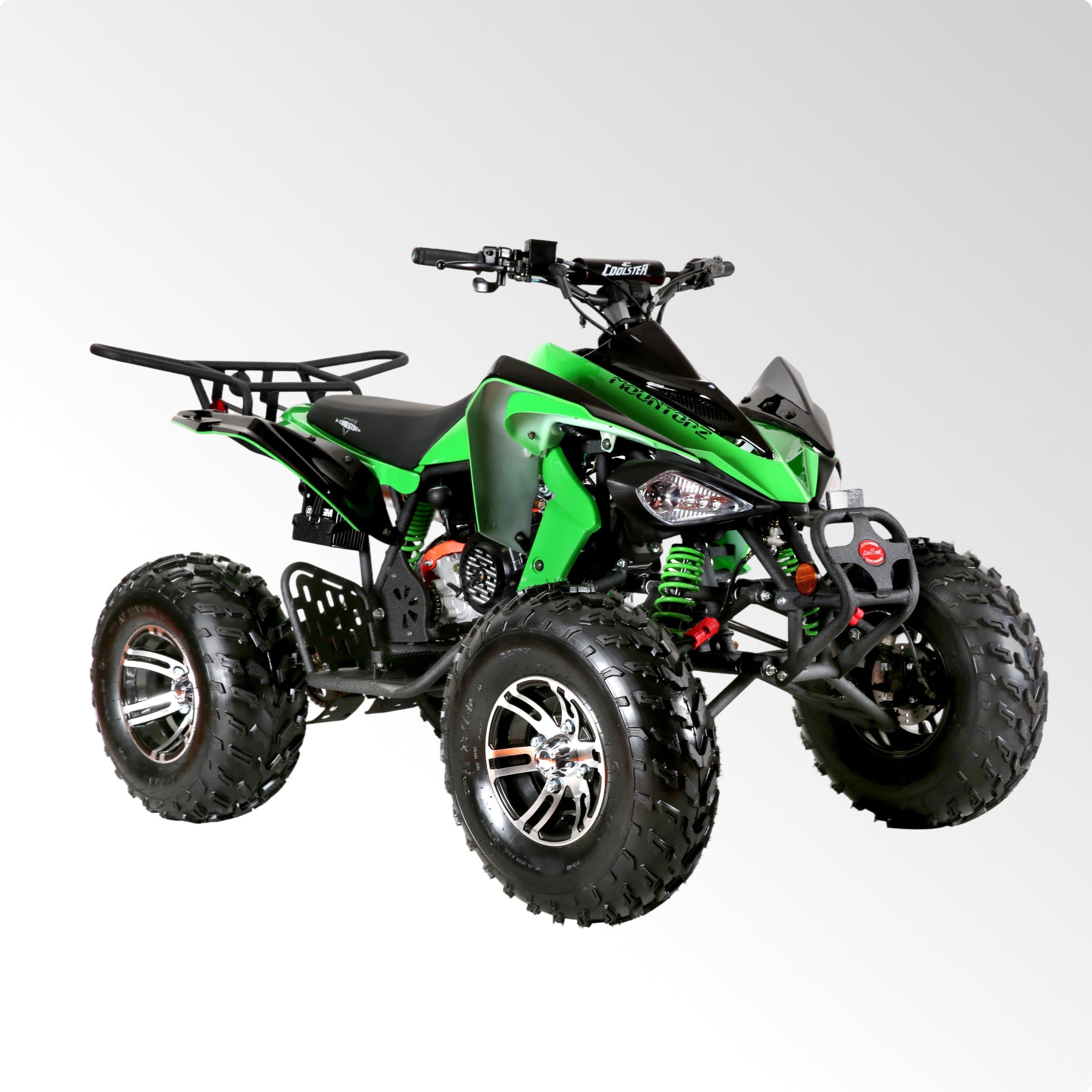 Coolster Gas ATV, 170CC 4-Stroke Mini Gas 4 Wheeler with Front and Rear Disc Brake, with Speed Control and LED Lights, Weight Support Up to 220 LBS, Max Speed 15mph