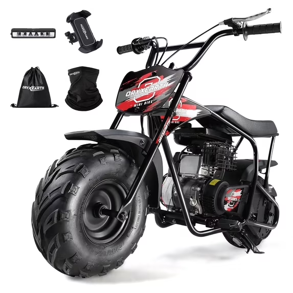 【WMT】OGM105 Plus 4-Stroke Mini Bike, 105CC Gas Powered Dirt Bike,Off-Road Trail for Adult, up to 28 Mph