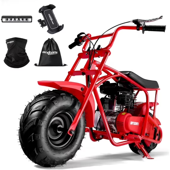 【WMT】OGM105 Plus 4-Stroke Mini Bike, 105CC Gas Powered Dirt Bike,Off-Road Trail for Adult, up to 28 Mph