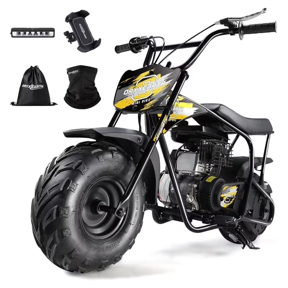 【WMT】OGM105 Plus 4-Stroke Mini Bike, 105CC Gas Powered Dirt Bike,Off-Road Trail for Adult, up to 28 Mph