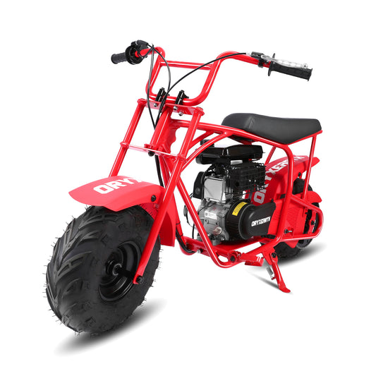 Oryxearth 105CC Kids Dirt Bike - 4-Stroke Gas Mini Motorcycle for Off-Road & Trail Riding, EPA Approved, Supports 185 LBS (Up to 28 MPH), for Adults and Teens, Red
