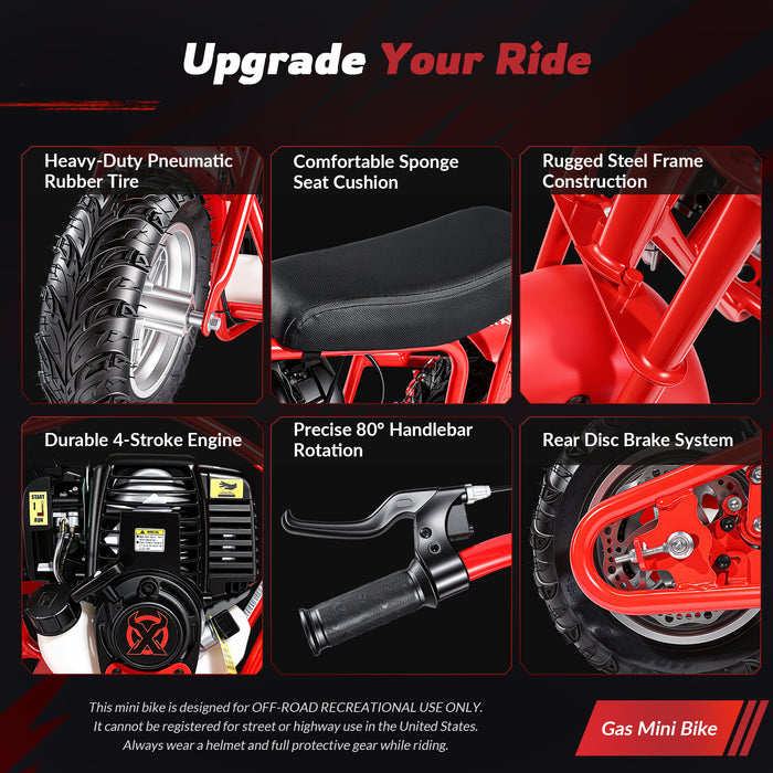 Oryxearth 37.7CC 4-stroke gas mini bike