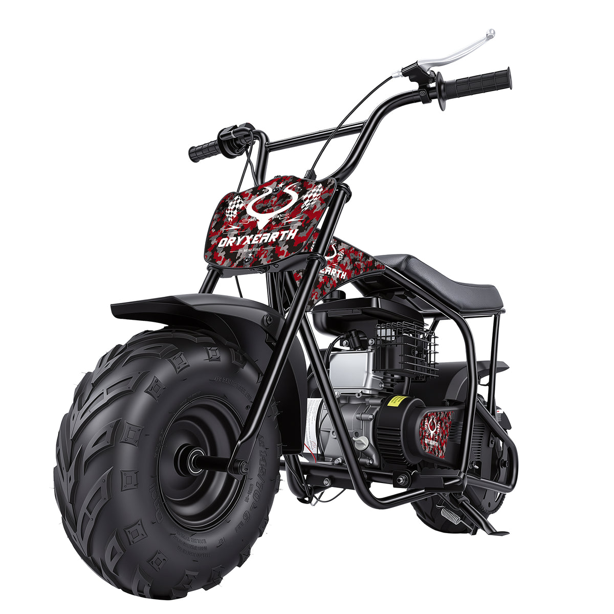Oryxearth BRM100P-1 105CC Off-Road Mini Bike for Adults & Teens, 4-Stroke Engine, Pull Start, Supports Up to 220lbs