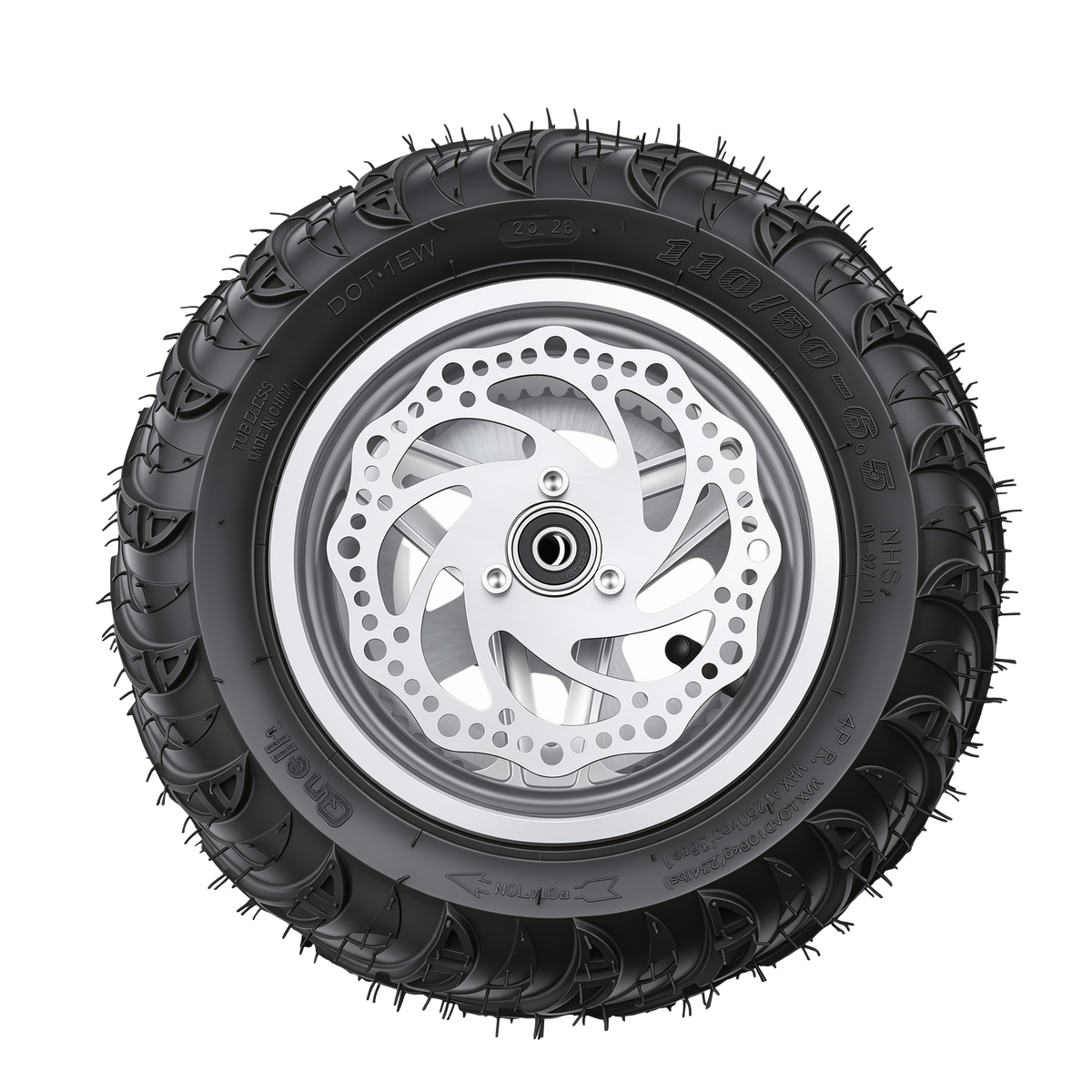 Oryxearth BRM40-2 Mini Bike Wheel Assembly Black (Front or Rear)