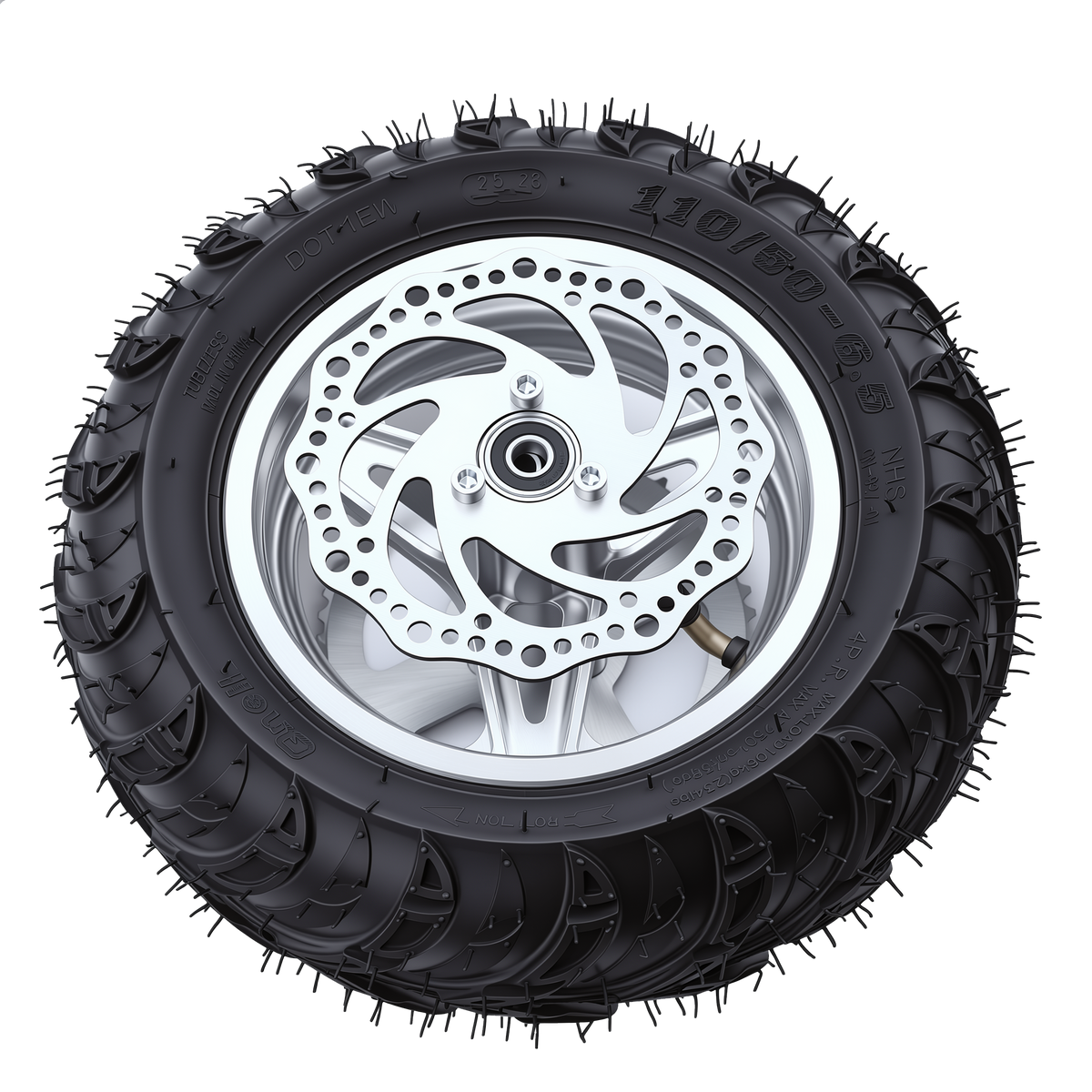 Oryxearth BRM40-2 Mini Bike Wheel Assembly Black (Front or Rear)