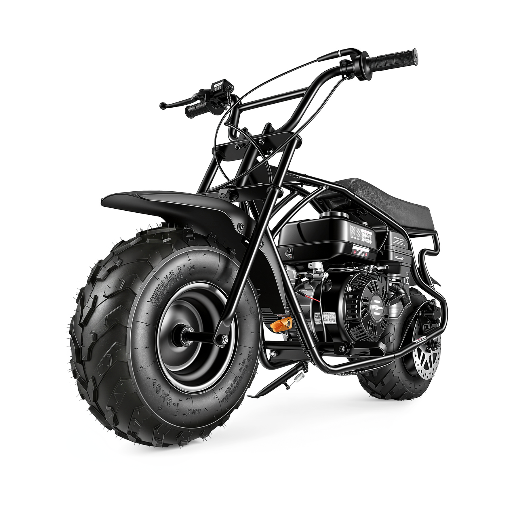 【WMT】Oryxearth 4-Stroke Minibike, 196CC Gas Powered Dirt Bike,Off-Road Trail for Adult, up to 30 Mph, Black