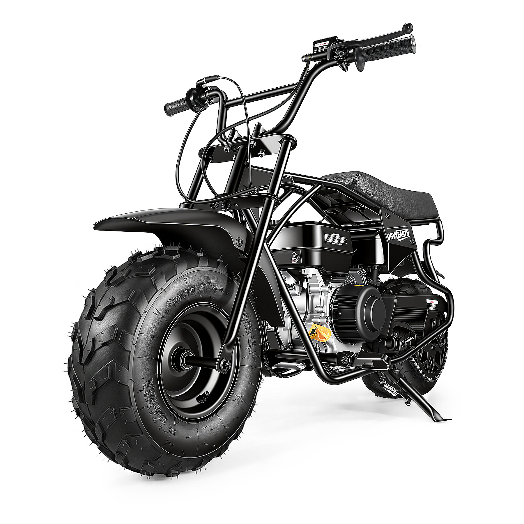 【WMT】Oryxearth 4-Stroke Minibike, 196CC Gas Powered Dirt Bike,Off-Road Trail for Adult, up to 30 Mph, Black