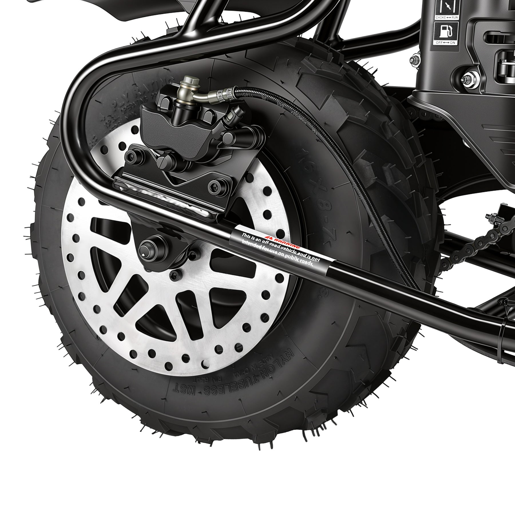 【WMT】Oryxearth 4-Stroke Minibike, 196CC Gas Powered Dirt Bike,Off-Road Trail for Adult, up to 30 Mph, Black