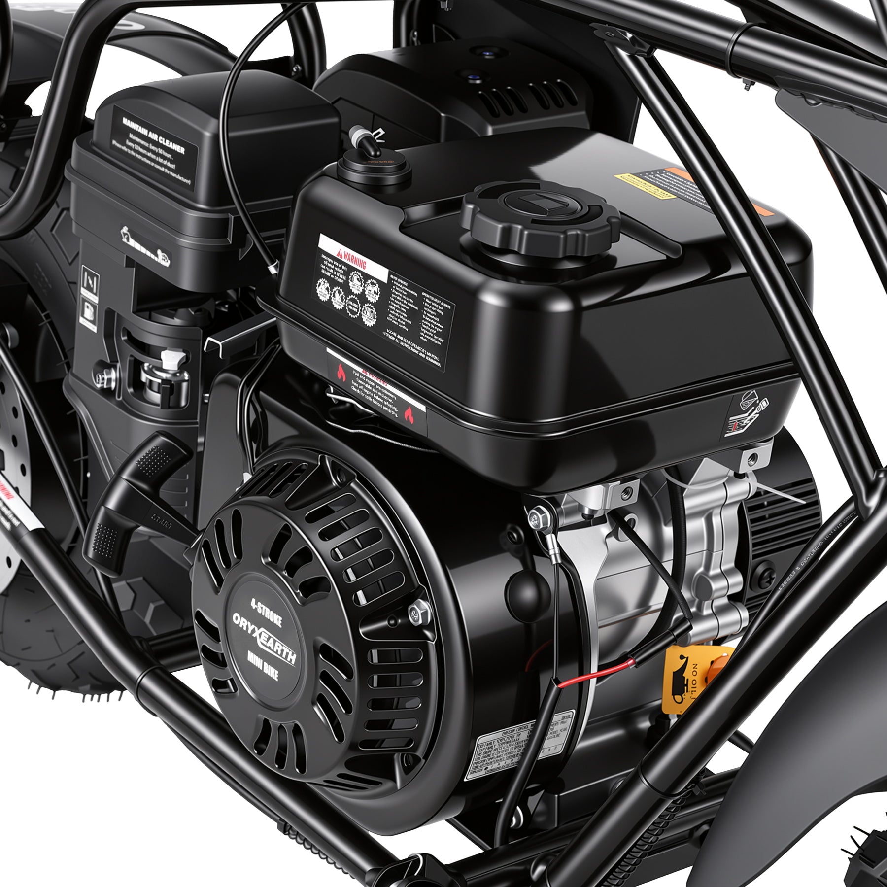 Oryxearth BRM200-2 196CC Off-Road Mini Bike for Adults & Teens, 4-Stroke Engine, Supports Up to 220 lbs