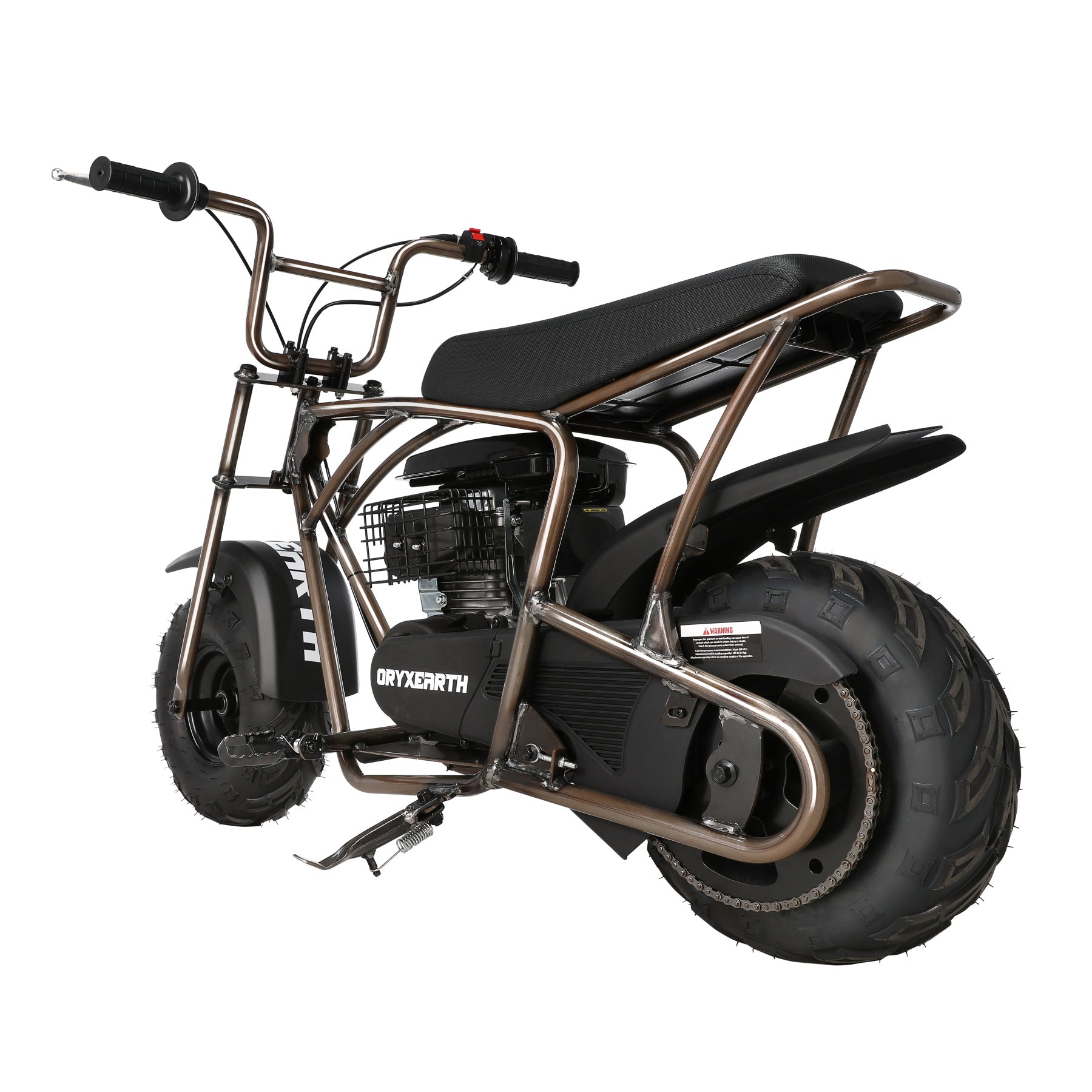 Oryxearth BRM100P-1 105CC Off-Road Gas Mini Bike for Adults & Teens, Rust Brown Edition, Up to 220 lbs