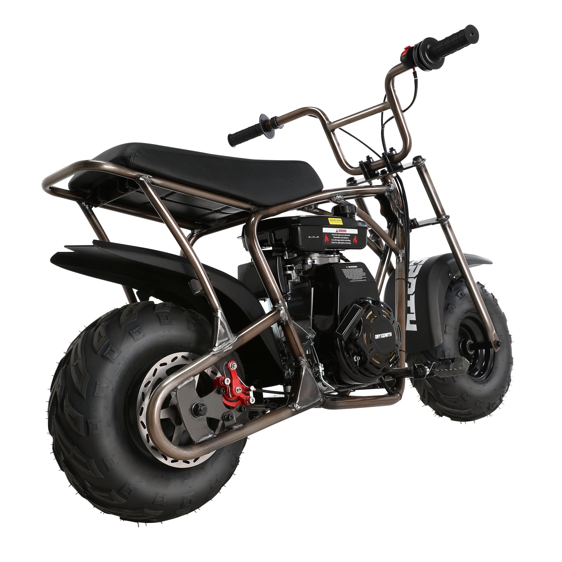 Oryxearth BRM100P-1 105CC Off-Road Gas Mini Bike for Adults & Teens, Rust Brown Edition, Up to 220 lbs
