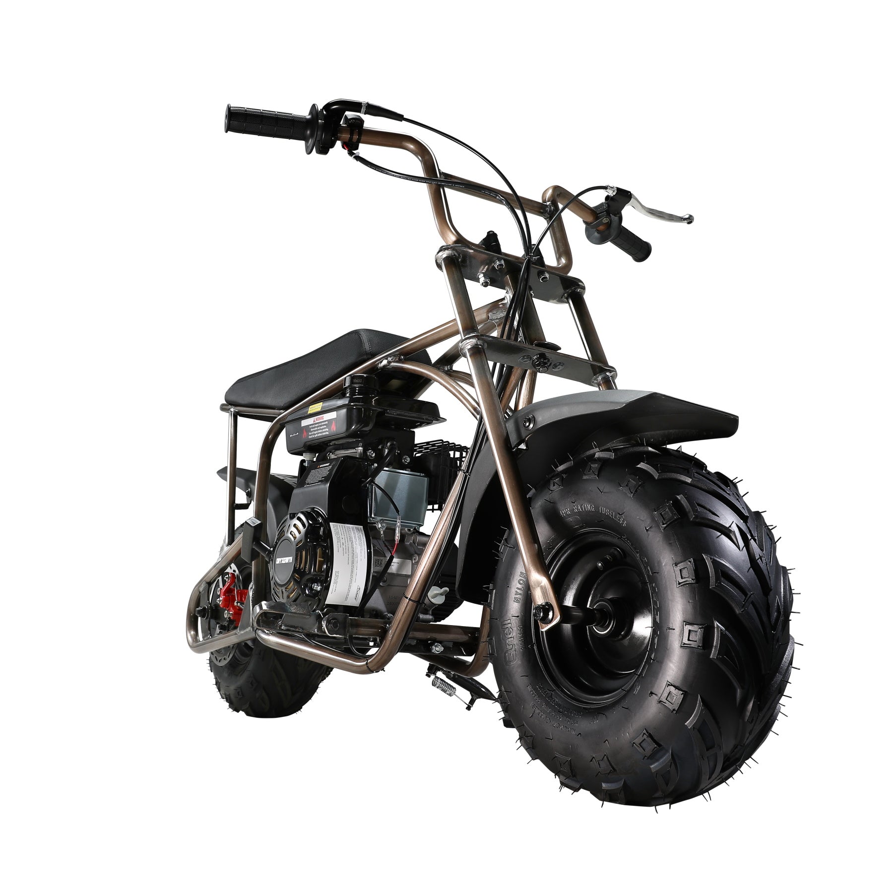 Oryxearth BRM100P-1 105CC Off-Road Gas Mini Bike for Adults & Teens, Rust Brown Edition, Up to 220 lbs