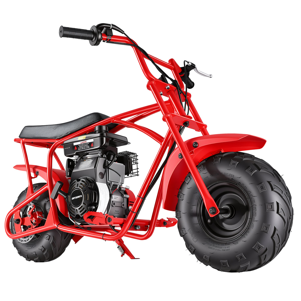 Oryxearth BRM100P-1 105CC Off-Road Gas Mini Bike for Adults & Teens, Red Edition, Up to 220 lbs
