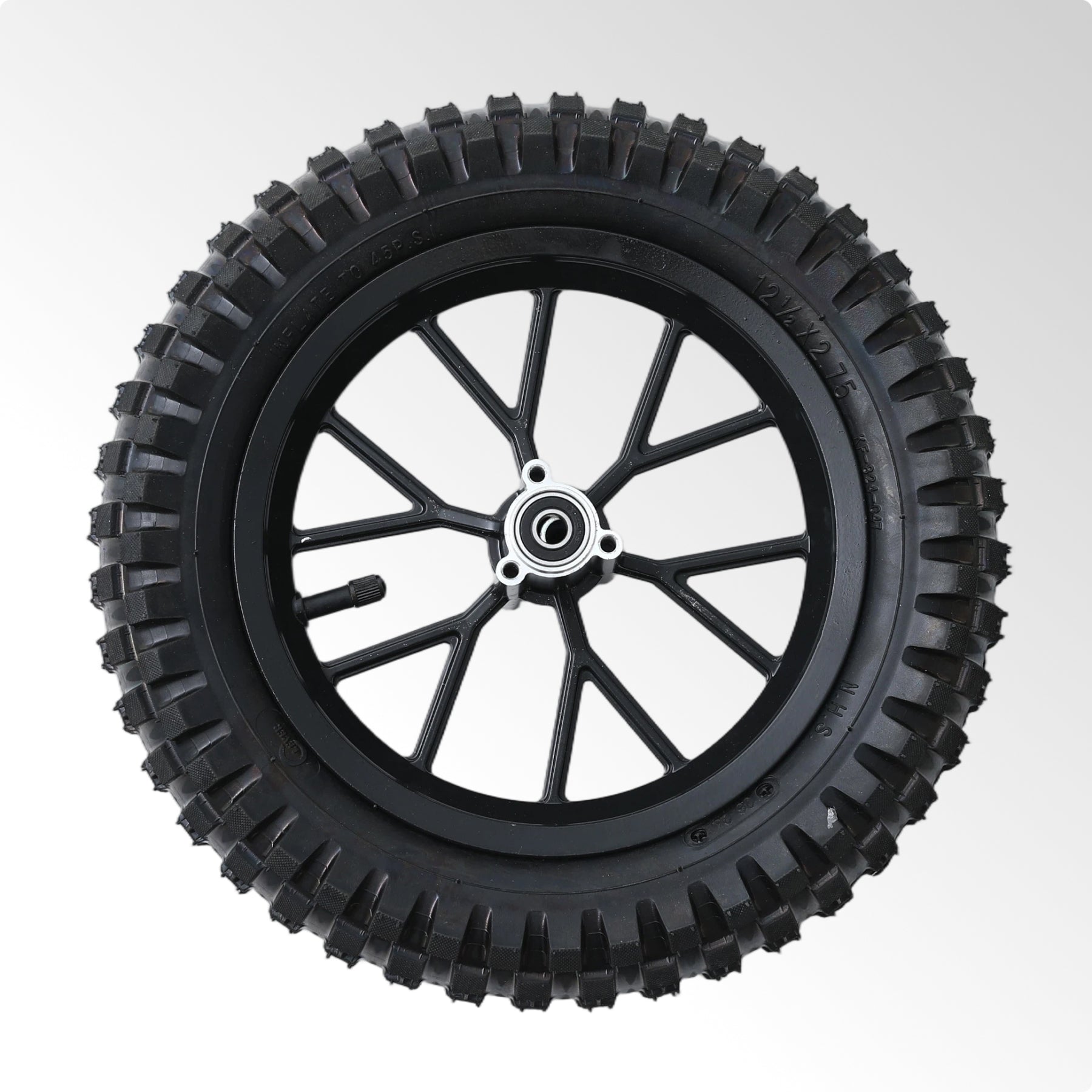 Oryxearth BRM40-3 Mini Bike Wheel Assembly Black (Front or Rear)