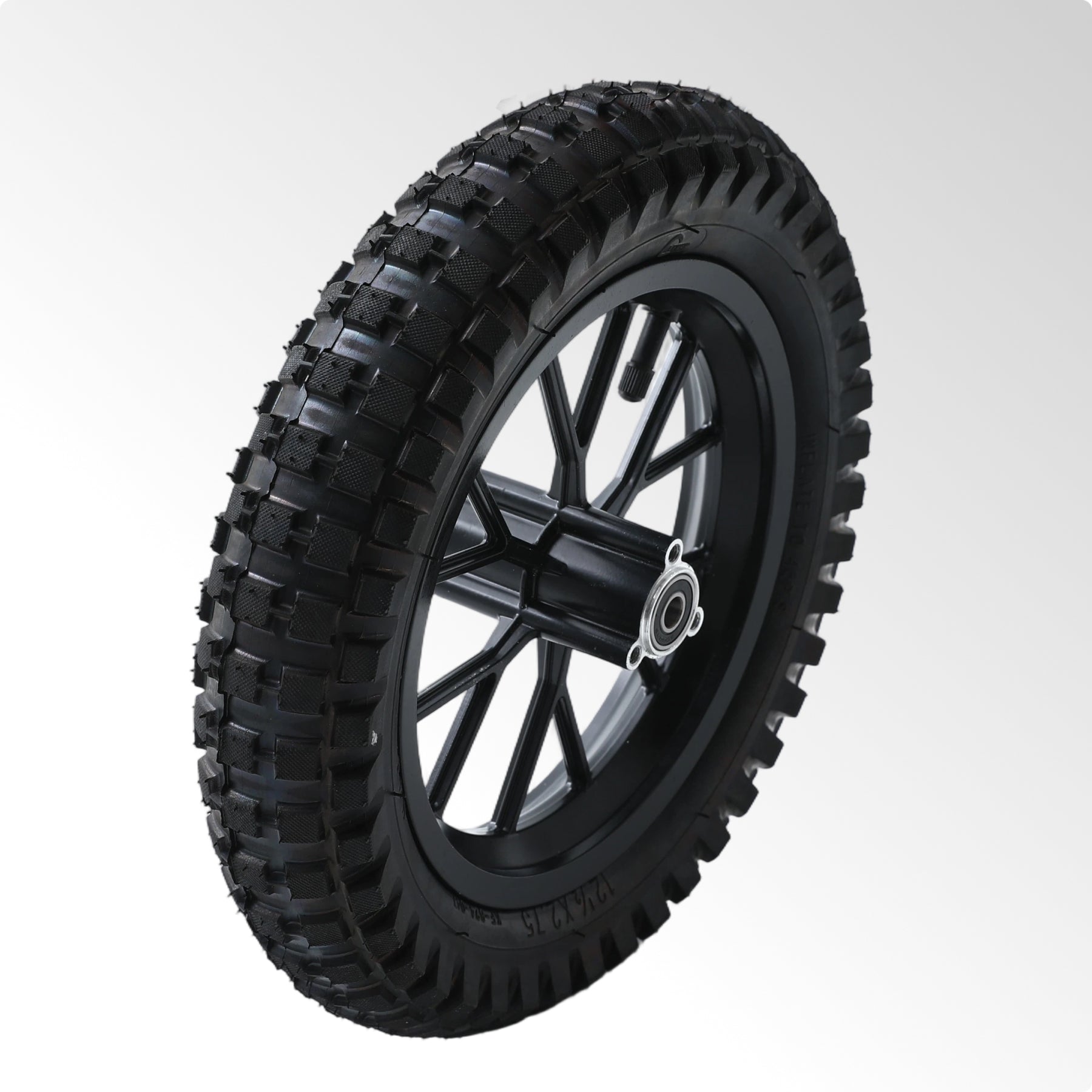 Oryxearth BRM40-3 Mini Bike Wheel Assembly Black (Front or Rear)