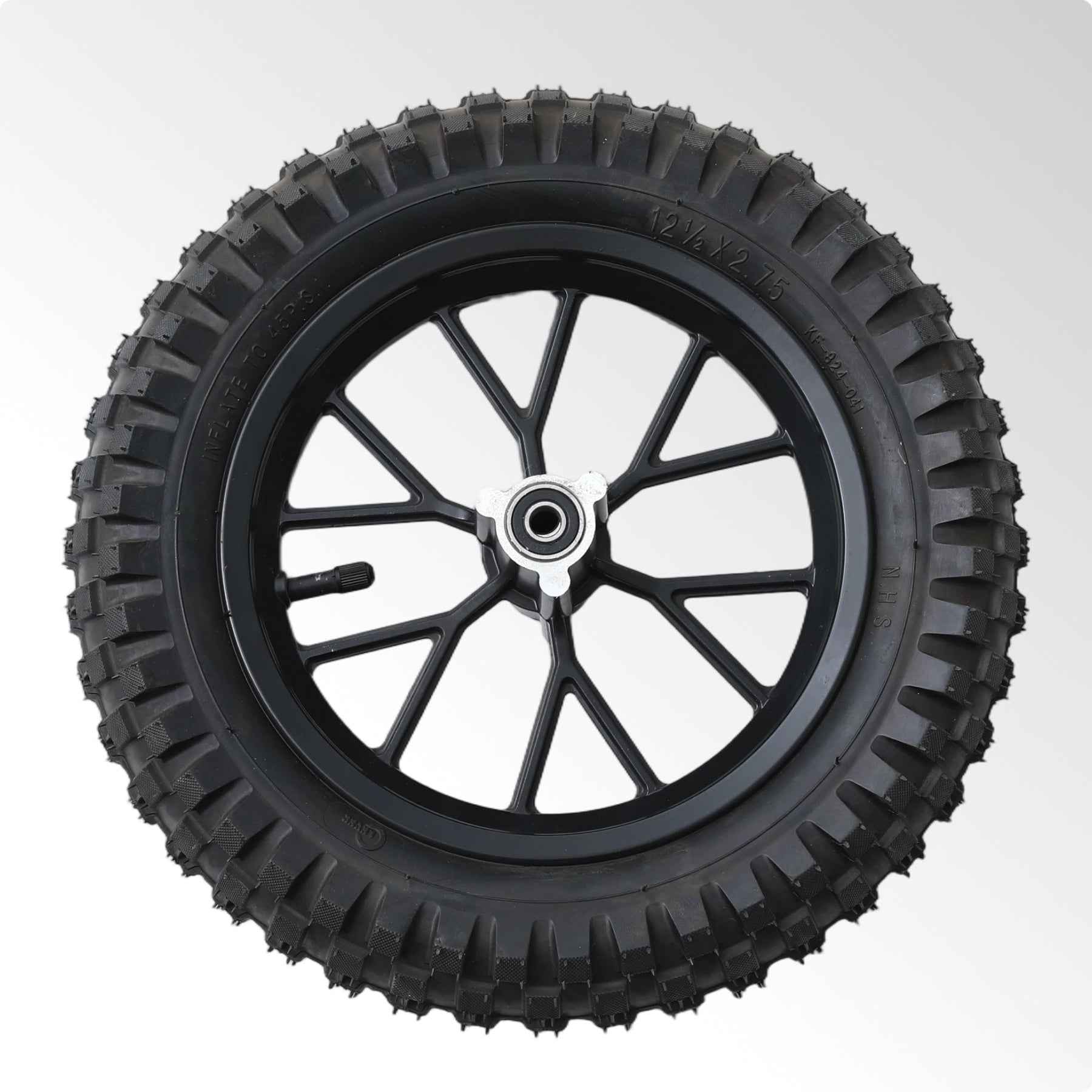 Oryxearth BRM40-3 Mini Bike Wheel Assembly Black (Front or Rear)